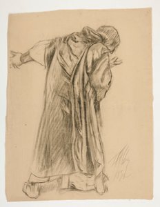 Studie av Sir Galahad, för en av väggmålningarna från The Quest of the Holy Grail (en serie av femton målningar för Boston Public Library, färdigställd 1901) av Edwin Austin Abbey