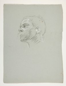 Studie av ett huvud för kung Arthur av Edwin Austin Abbey