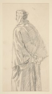 Studie av en man i mantel av Edwin Austin Abbey