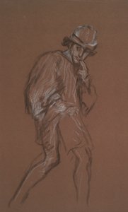 Studie av en man som går av Edwin Austin Abbey