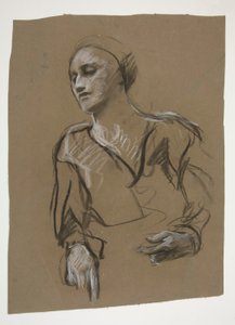 Studie av en kvinna av Edwin Austin Abbey