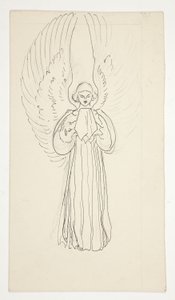 Study of an Angel, för The Quest of the Holy Grail (serie med femton målningar för Boston Public Library, färdig 1901) av Edwin Austin Abbey