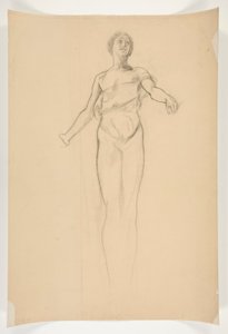 Studie av en allegorisk kvinnlig figur för väggmålning i delstatsbyggnaden i Harrisburg, Pennsylvania, 1902-1911 (slutförd av John Singer Sargent) av Edwin Austin Abbey
