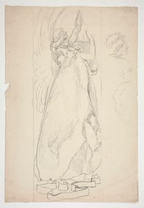 Studie av en ängel (för målat glas? för ett tak?) av Edwin Austin Abbey