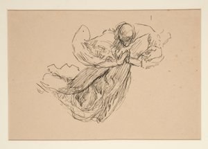 Studie av en ängel (för målat glas? för ett tak?) av Edwin Austin Abbey