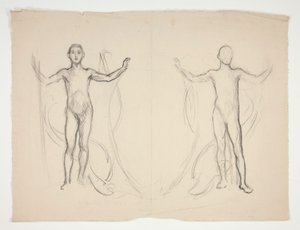 Studie av två eldbärare av Edwin Austin Abbey