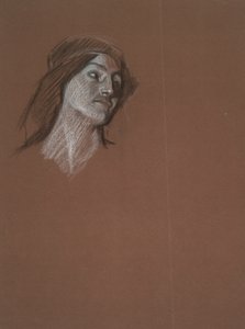 Studie av kvinna av Edwin Austin Abbey