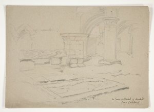 The Grave of MacLeod of MacLeod: Iona Cathedral av Edwin Austin Abbey