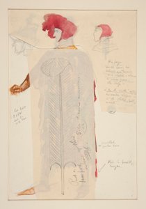 Kungen beväpnade, kostymskiss för Henry Irving av Edwin Austin Abbey