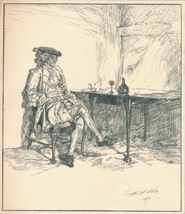 Brevet. Opublicerad pennteckning, 1890, 1923 av Edwin Austin Abbey