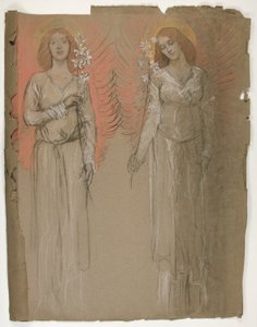 Två änglar av Edwin Austin Abbey