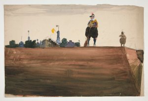 Två vaktposter på toppen av en fästningsmur av Edwin Austin Abbey