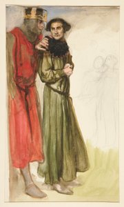 Oidentifierad Shakespeare-scen (två män) av Edwin Austin Abbey
