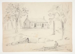 Utsikt över Friends Meeting House av Edwin Austin Abbey