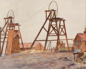 Pit wheels (akvarell på papper)