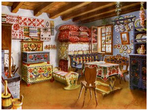 Österrikisk-ungerska bondmöbler, 1911-1912.
