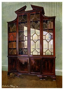 Snidade Chippendale biblioteksbokhylla, 1911-1912.