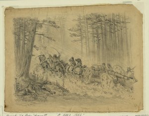 En stormig marsch--(Artilleri)--Spotsylvania Court House Abstrakt/medium