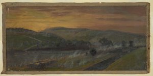 Flykt av Virginias armé, under befäl av general Lee, över Potomacfloden nära Williamsport av Edwin Forbes