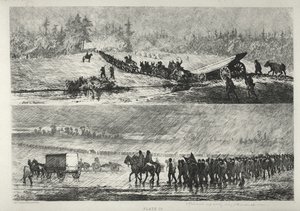 Marching in the Rain av Edwin Forbes