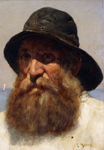 Porträtt av en fiskare, ca 1895