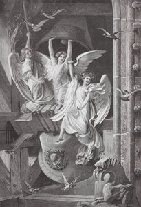 The Christmas Bells (färglitografi) av Edwin Howland Blashfield