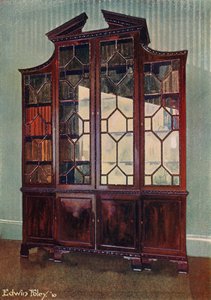 Snidade Chippendale biblioteksbokhylla av Edwin John Foley