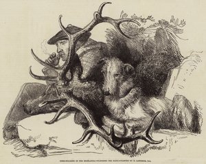 Deer-Stalking i höglandet, tittar på kroppen av Edwin Landseer