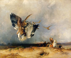 Hawking in the Olden Time, ca 1831 (olja på duk) av Edwin Landseer