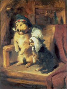 Små barnvagnar, 1836 av Edwin Landseer
