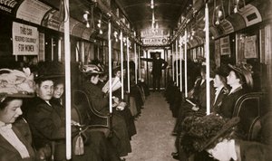 Hudson River tunnelbanetåg, New York, USA, c1901 av Edwin Levick