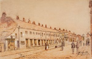 The Shambles, från Church Street, ca 1891-1917 (akvarell på papper) av Edwin Robert Beattie