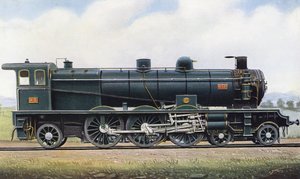 Produkten från två republiker: "Pacific" Typ ångmotor nr. 4501, Paris - Orleans järnväg. 1910 (lito)