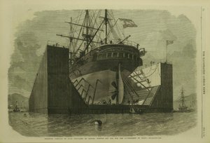 Flytande ponton eller docka tillverkad av Messrs. Rennie and Son för den spanska regeringen av Edwin Weedon