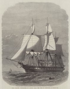 HMS Galatea, på uppdrag av kapten HRH hertigen av Edinburgh