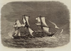HMS Pylades i regn