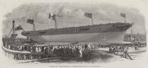 Lansering av The Himalaya Screw Steam-Ship, på Blackwall av Edwin Weedon
