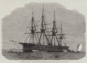 Vår järnklädda flotta, HM Steam-Frigaten Achilles utanför Folly Point, Chatham av Edwin Weedon