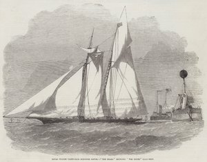 Royal Thames Yacht-Club Schooner Match, Hajen rundar Musens Ljusskepp av Edwin Weedon