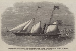 Steam-Yacht byggd för hans framlidne höghet El Hami Pacha, son till den framlidne vicekonungen av Egypten, av Scott Russell and Company