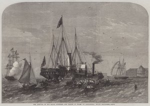 Hans kungliga höghet prinsen av Wales ankomst till Alexandria, Egypten av Edwin Weedon