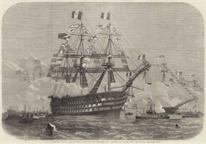 Cherbourg-festerna, Hennes Majestät besöker kejsaren och kejsarinnan ombord på Bretagne