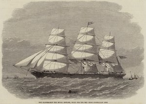 Clipper-Ship the Royal Edward, byggt för Röda Korset Australian Line