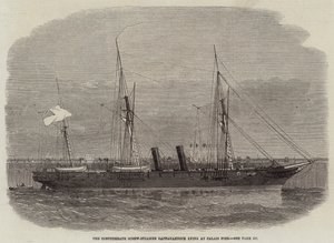 Den konfedererade skruv-ångaren Rappahannock ligger vid Calais Pier av Edwin Weedon