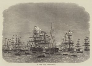 Fleet of Ironclads vid Portland Harbor av Edwin Weedon