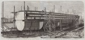 Great Eastern Steam-Ship-byggnaden på Stocks, Millwall, 22 500 tons börda