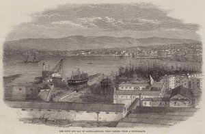 Staden och bukten Castellammare, nära Neapel av Edwin Weedon