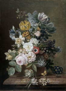 Stilleben med blommor av Eelke-Jelles Eelkema