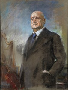 Jean (Johan) Sibelius (1865-1957) - Eero Jaernefelt (1863-1937). Pastell på kartong Mått: 87x51 cm Privat samling