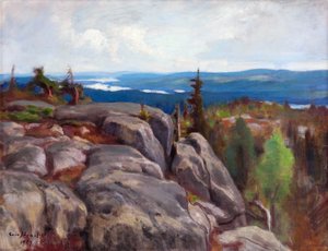 Landskap (Maisema från Koli) - Paysage de Koli - par Eero (Erik) Jarnefelt (Jaernefelt) (1863-1937)